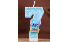 נר גליטר סיפרה 7 דגם סטיץ