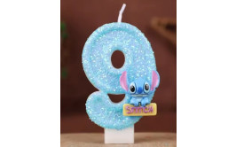 נר גליטר סיפרה 9 דגם סטיץ