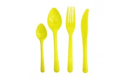  מארז 50 מזלגות צבע צהוב 