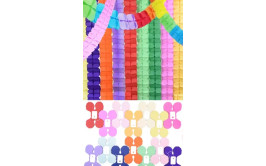 שרשרת תלתן נייר מרהיבה 3 מטר ורוד תכלת