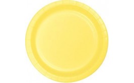 מארז 20 צלחות קטנות צבע צהוב