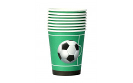 מארז כוסות דגם כדורגל ירוק