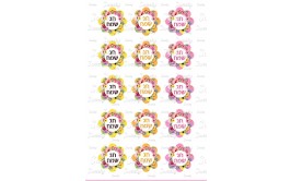 טרנספר תואם שבלונת פרח חג שמח 259