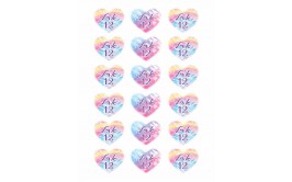 טרנספר תואם שבלונה לבבות גדולים 1311 TIE DYE
