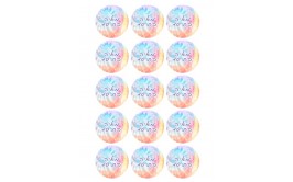 דף סוכר עיגולי קאפקייס קוטר 5 TIE DYE