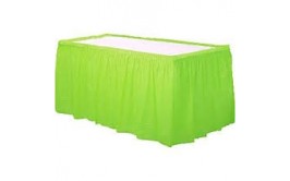 חצאית שולחן צבע ירוק