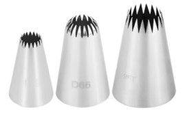 סט 3 צנטרים משוננים ליצירת נשיקות