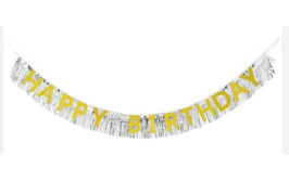 שרשרת פרנזים מרהיבה צבע כסף עם כיתוב זהב