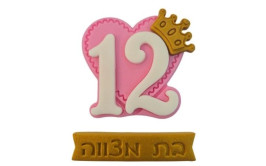  שלט בת מצווה מבצק סוכר דגם 2