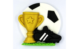 קישוט מבצק סוכר כדורגל