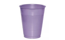 מארז 50 כוסות פלסטיק צבע סגול בהיר