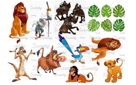 דף טרנספר טופר לעוגה מלך האריות 2045