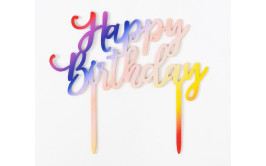  טופר צבעוני לעוגה דגם 2