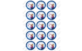 גליון מדבקות מיתוג פרוזן קוטר 5 ס"מ