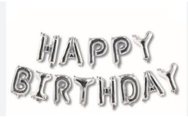 שרשרת בלונים HB כסוף