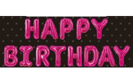 שרשרת בלונים HB ורוד פוקסיה