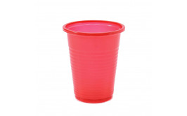מארז 50 כוסות פלסטיק צבע  אדום