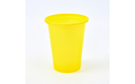 מארז 50 כוסות פלסטיק צבע צהוב