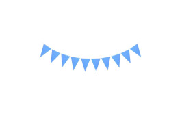 שרשרת דגלים כחולה נייר 10 מטר