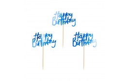 כחול לקאפקייקס Happy Birthday קסמי