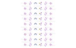 שקף טרנספר לנשיקות חד קרן 524