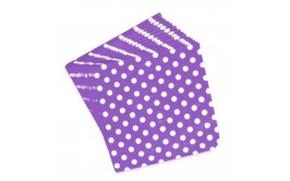 מארז 50 מפיות סגול לילך נקודות