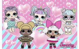 רקע ענק לשולחן יום ההולדת /צילום דגם בובות לול