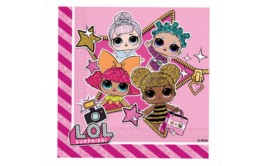 מארז 20 מפיות דגם לול גליטר