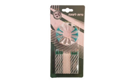 מארז נרות עם בסיסים מכבי חיפה