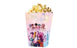  מארז קופסאות פופקורן/חטיפים קיי פופ דגם ורוד