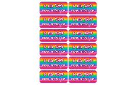 מדבקות מיתוג לבקבוקים דגם קשת