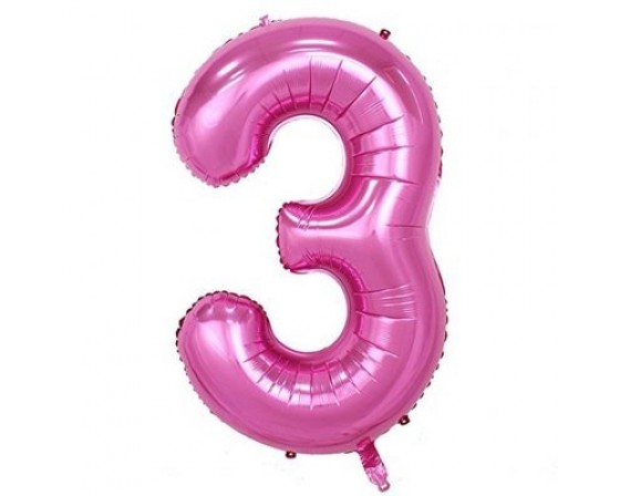 בלון מיילר ענק מספר 3 צבע ורוד