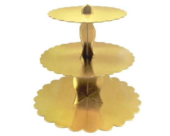 מעמד לקאפקייקס 3 קומות זהב חזק במיוחד