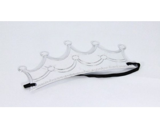 כתר בד כסף מטאלי עם גומי 