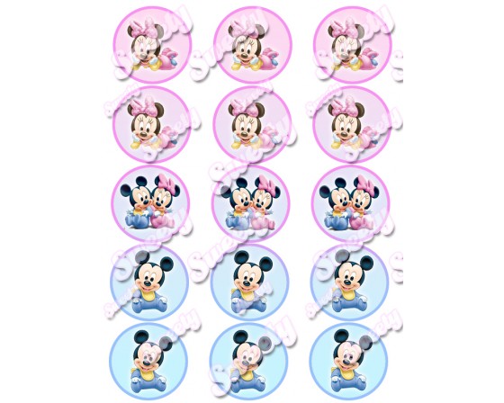 תמונות אכילות לקאפקייקס בייבי מיני ומיקי