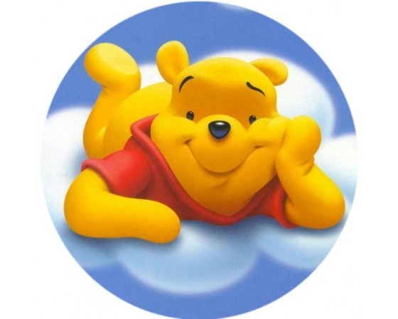 תמונה אכילה לעוגה של  פו הדב עגול 490