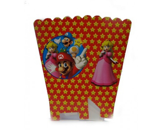 מארז 6 קופסאות פופקורן סופר מריו