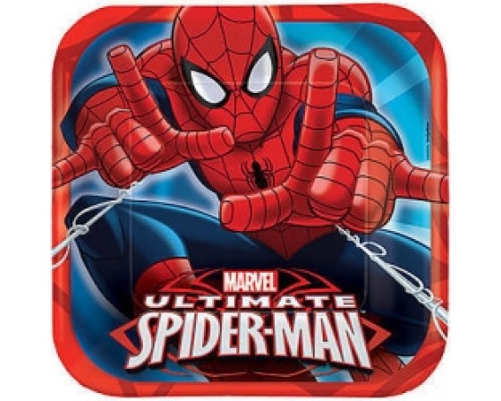   מארז צלחות מרובעות ספיידרמן 20 ס"מ