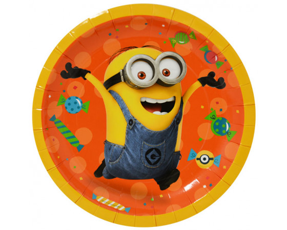 צלחות עגולות קוטר 20 דגם מניונים