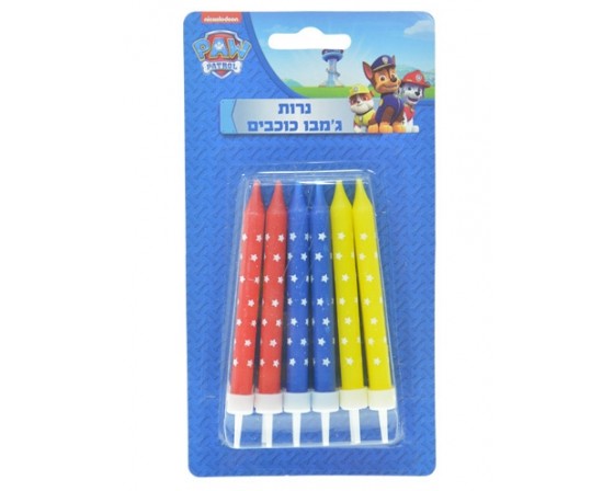  נרות ג'מבו כוכבים דגם מפרץ ההרפתקאות