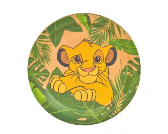 צלחות מתכלות קטנות מלך האריות