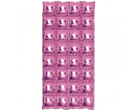 קיר בלונים מלבני מתנפח ורוד