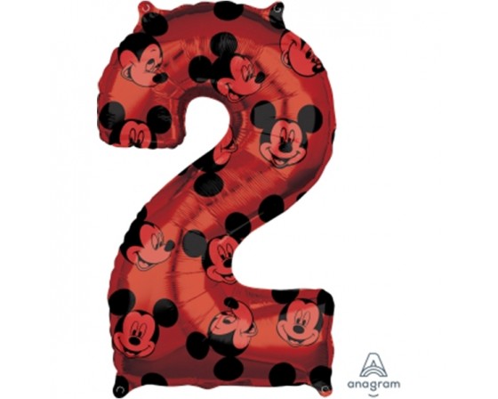 בלון מיילר ענק ספרה 2 מיקי מאוס אדום