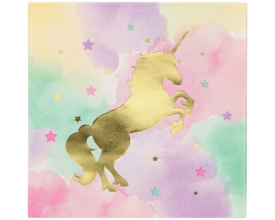 מפיות חד קרן מהודר זהב פסטל