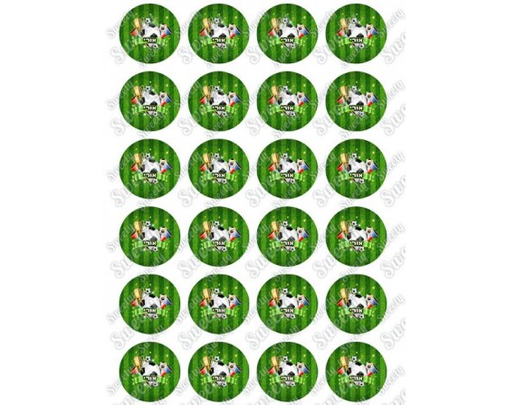 גליון מיתוג מדבקות כדורגל קוטר 4 ס"מ