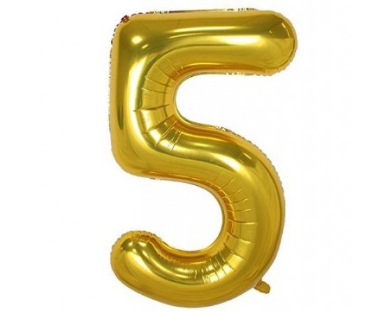 בלון מיילר ענק מספר 5 צבע זהב