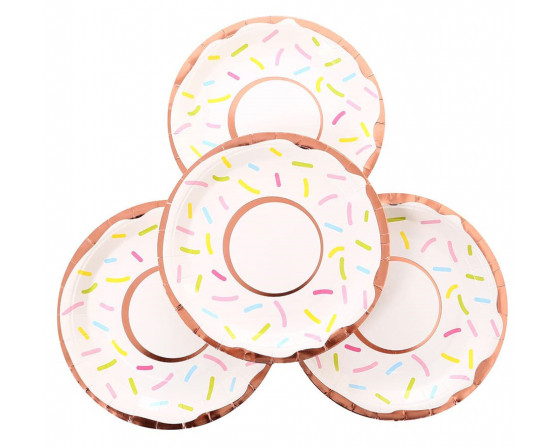 מארז צלחות גדולות מסיבת דונאטס