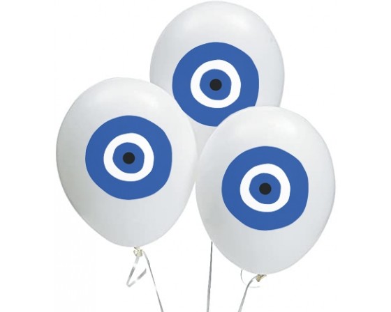 מארז 5 בלונים דגם עין כחולה