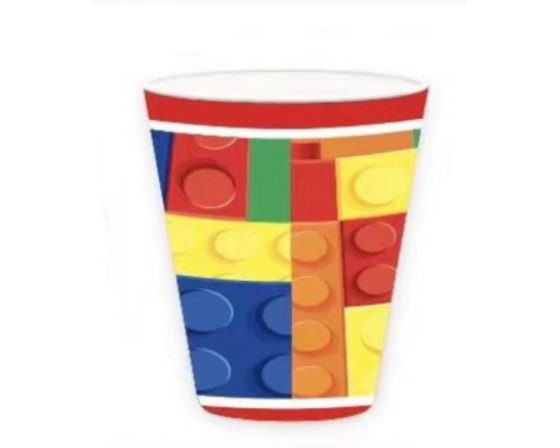 סט 8 כוסות לגו