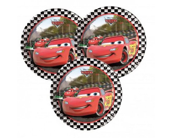 סט צלחות גדולות דגם מכוניות